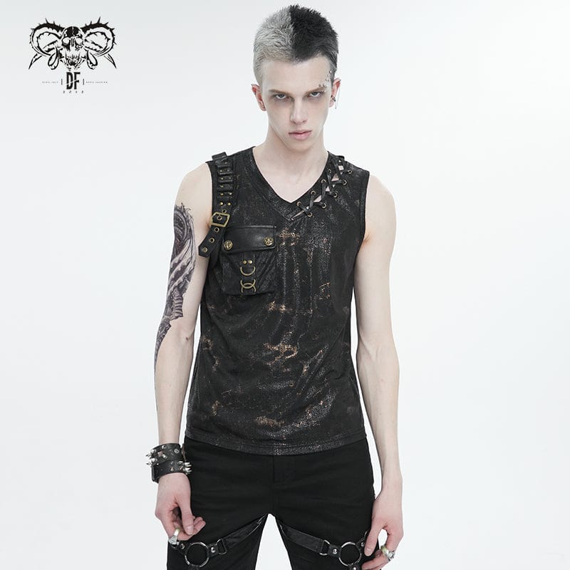 Men's Punk Irregular Ripped Casual Vest – Punk Design