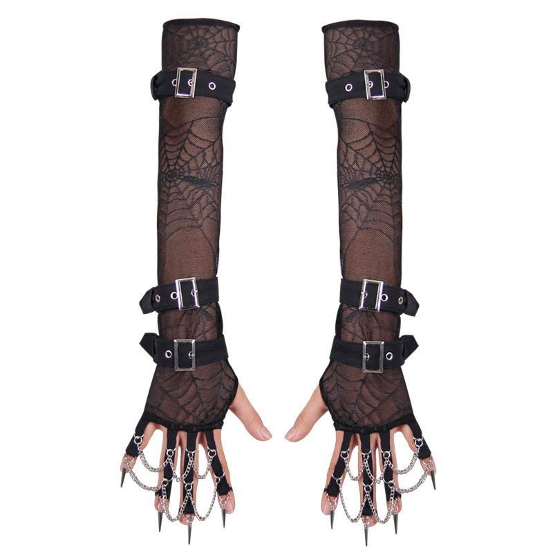 Short Leather Spiked Punk Gloves – Punk Design