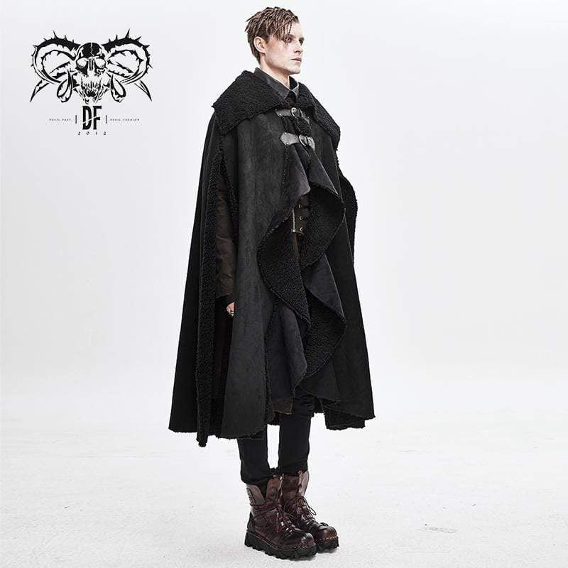 Men's Gorgeous Belts Furry Winter Cloaks – Punk Design