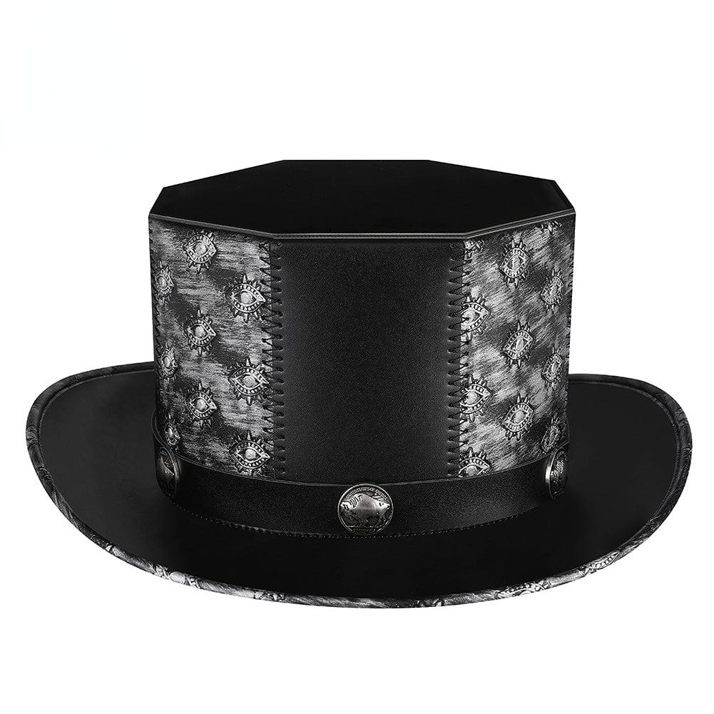 Men's Gothic Strappy Eyes Embroidered Hat – Punk Design