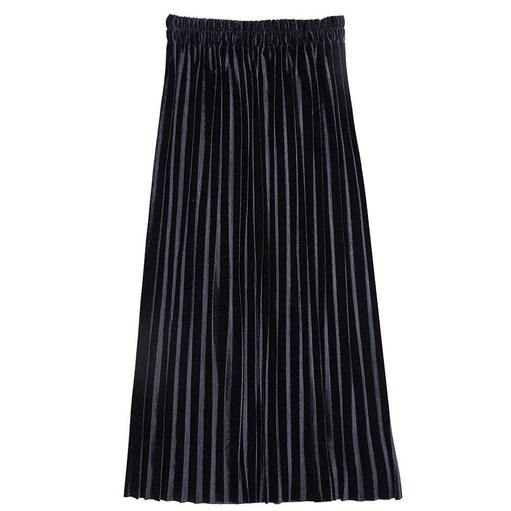 suede pleated skirt