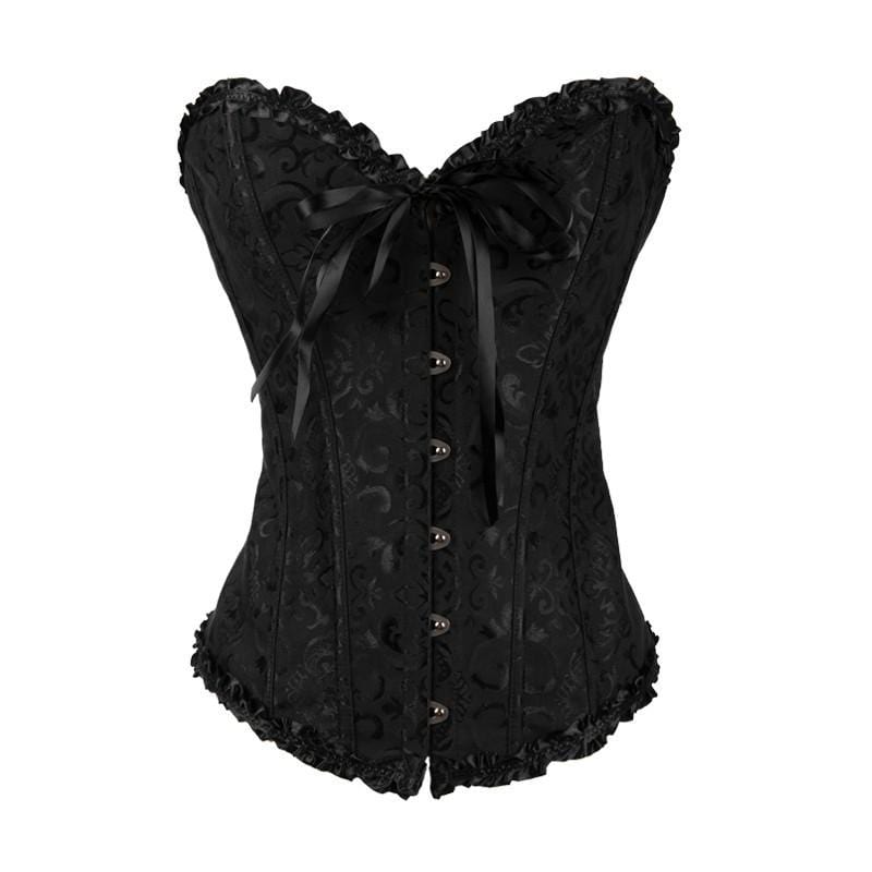 Women's Gothic Lace-up Jacquard Overbust Corsets – Punk Design