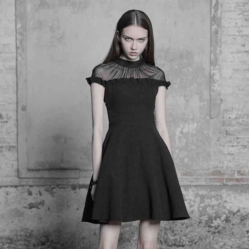 Women's Detachable Frill Short Punk Dress – Punk Design