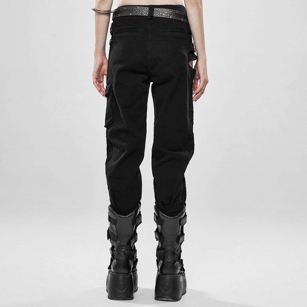 cheap black cargo pants womens