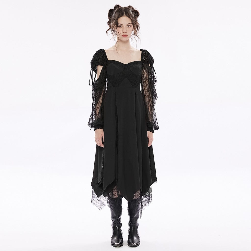 Women's Gothic Gradient Color Velvet Slip Dress