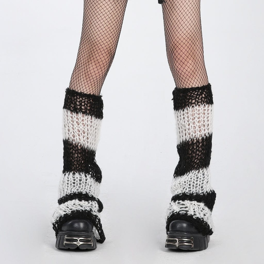 Black and White Grunge Leg Warmers – Subkultures