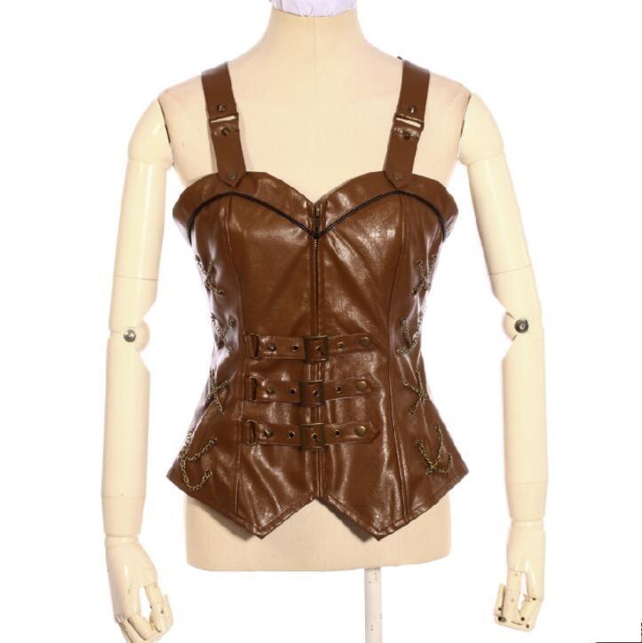 Women's Steampunk Faux Leather Jacket