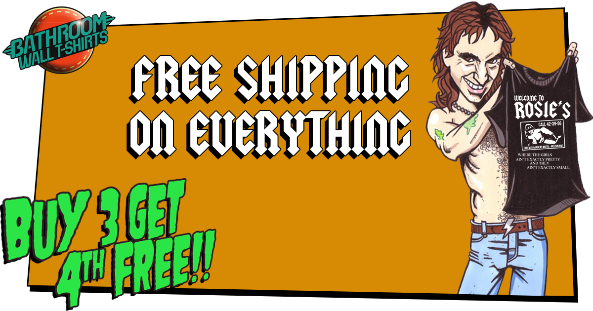 Buy Rock TShirts @ Bathroomwall.com FREE SHIPPING!