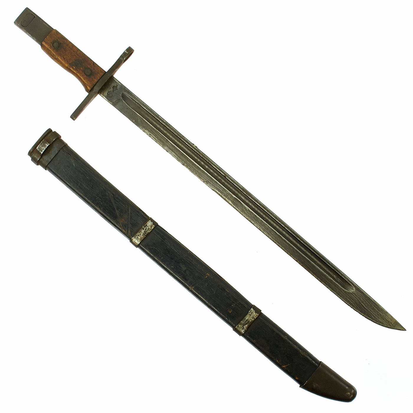 Original Japanese Late Wwii Arisaka Type 30 Bayonet By Toyoda With Woo International Military Antiques