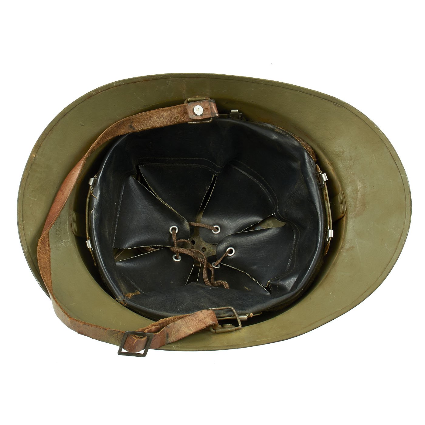 Original WWII French M1926 Adrian Helmet without Badge - Olive Green ...