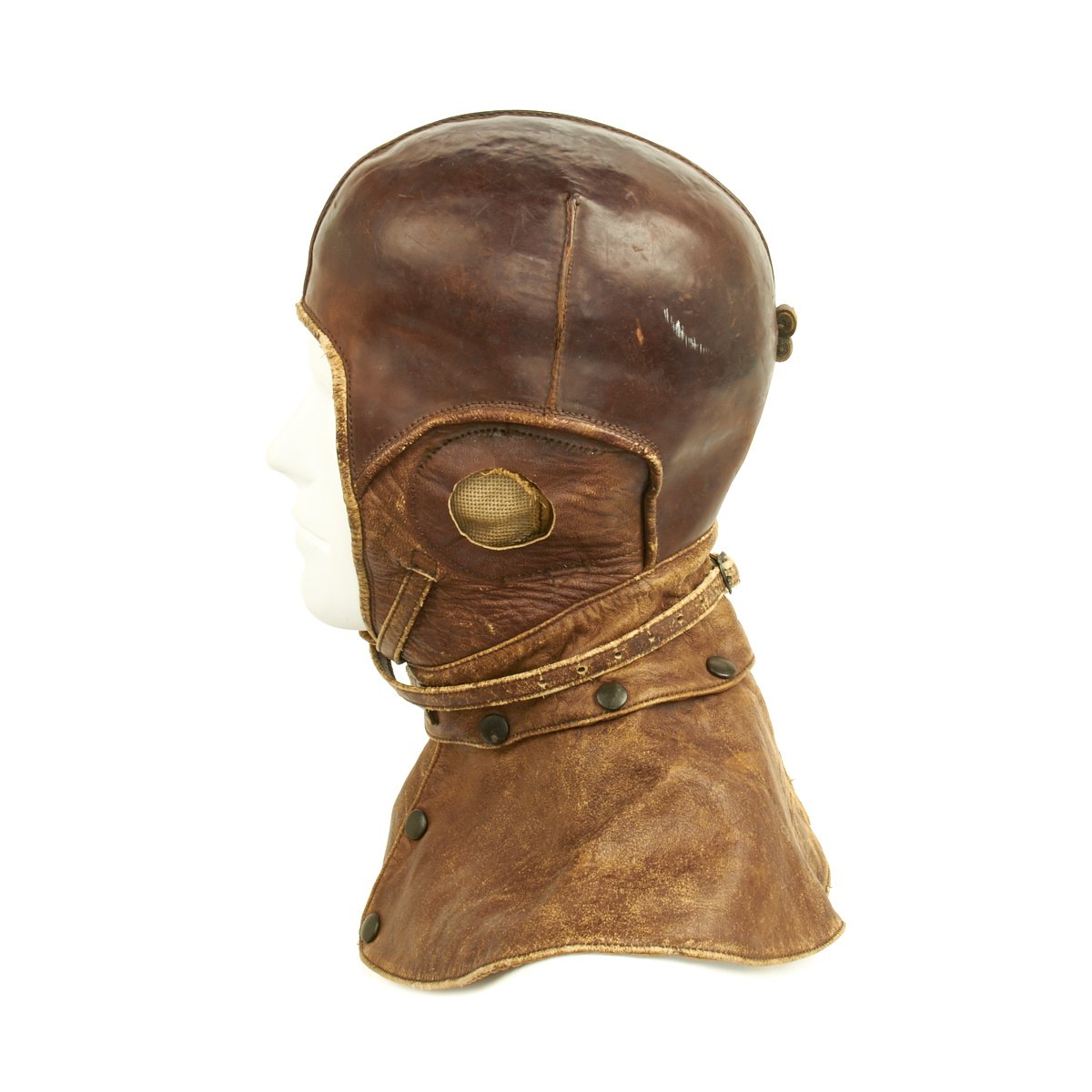 Original U.S. WWI Aero Squadron Stiff Leather Flying Helmet - Spalding ...