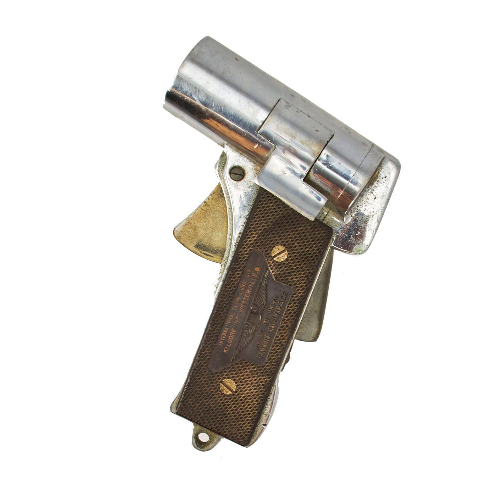 Original U.S. WWII Nickel Plated Brass M2 Pyrotechnic Pistol by Killgo ...