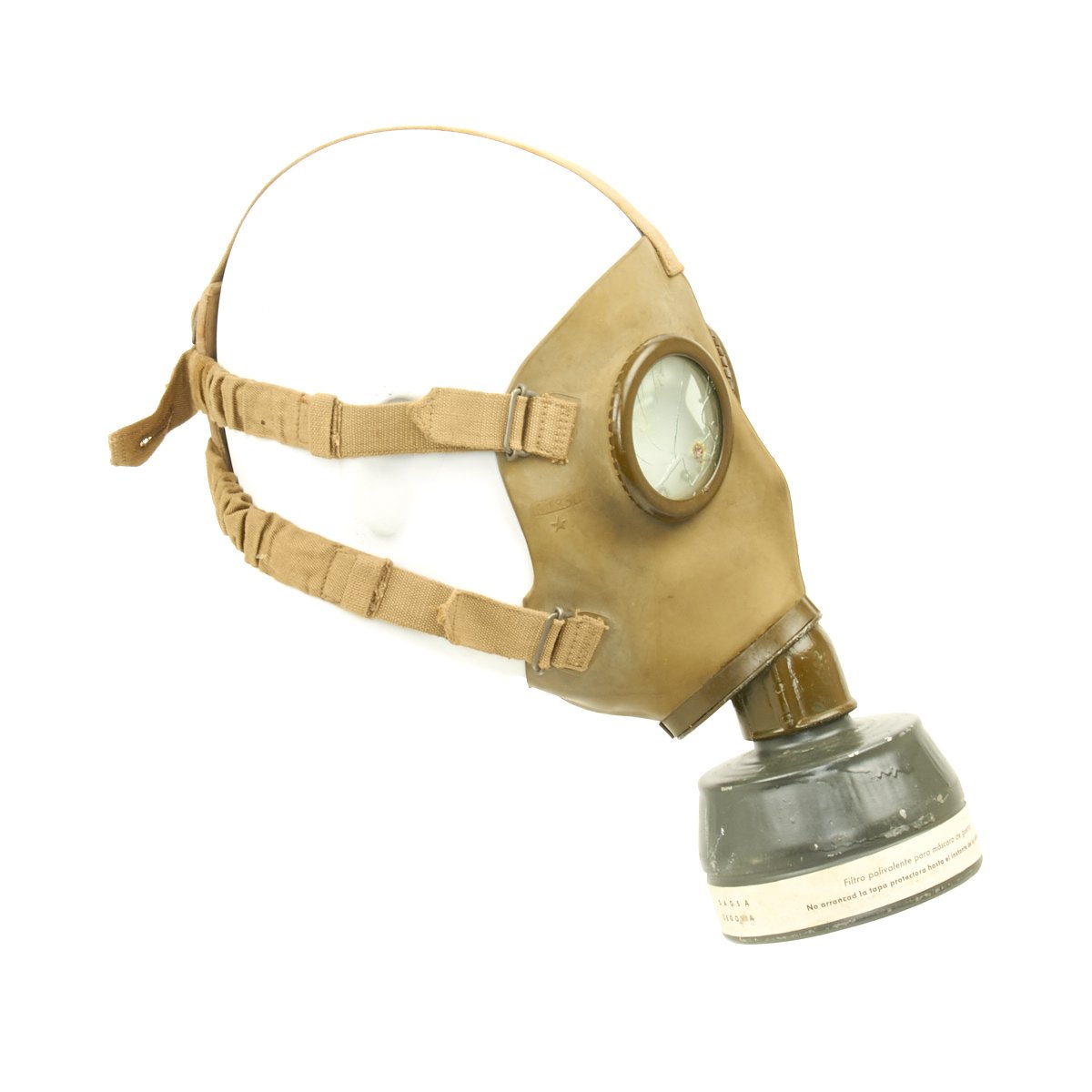 Original Italian WWII M31 Gas Mask with Filter in Original 1936 German ...