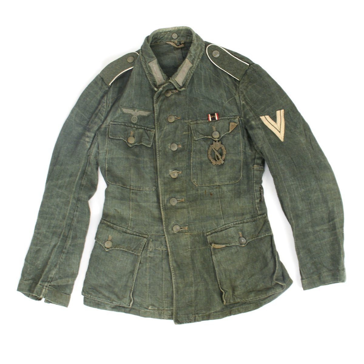 Original German WWII M42 Army Herringbone Twill Corporal Tunic ...