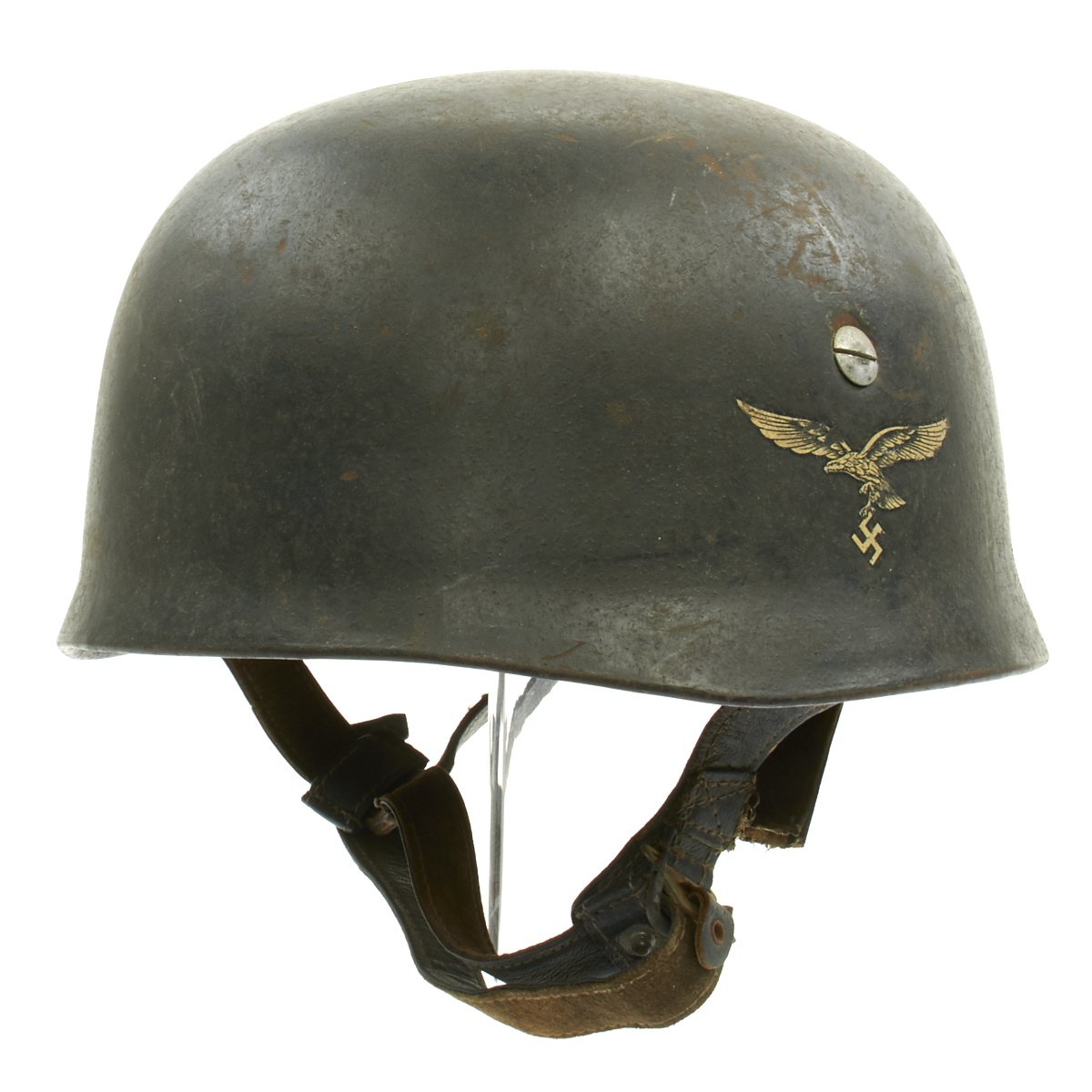 Original German WWII M38 Single Decal Luftwaffe Paratrooper Helmet ...