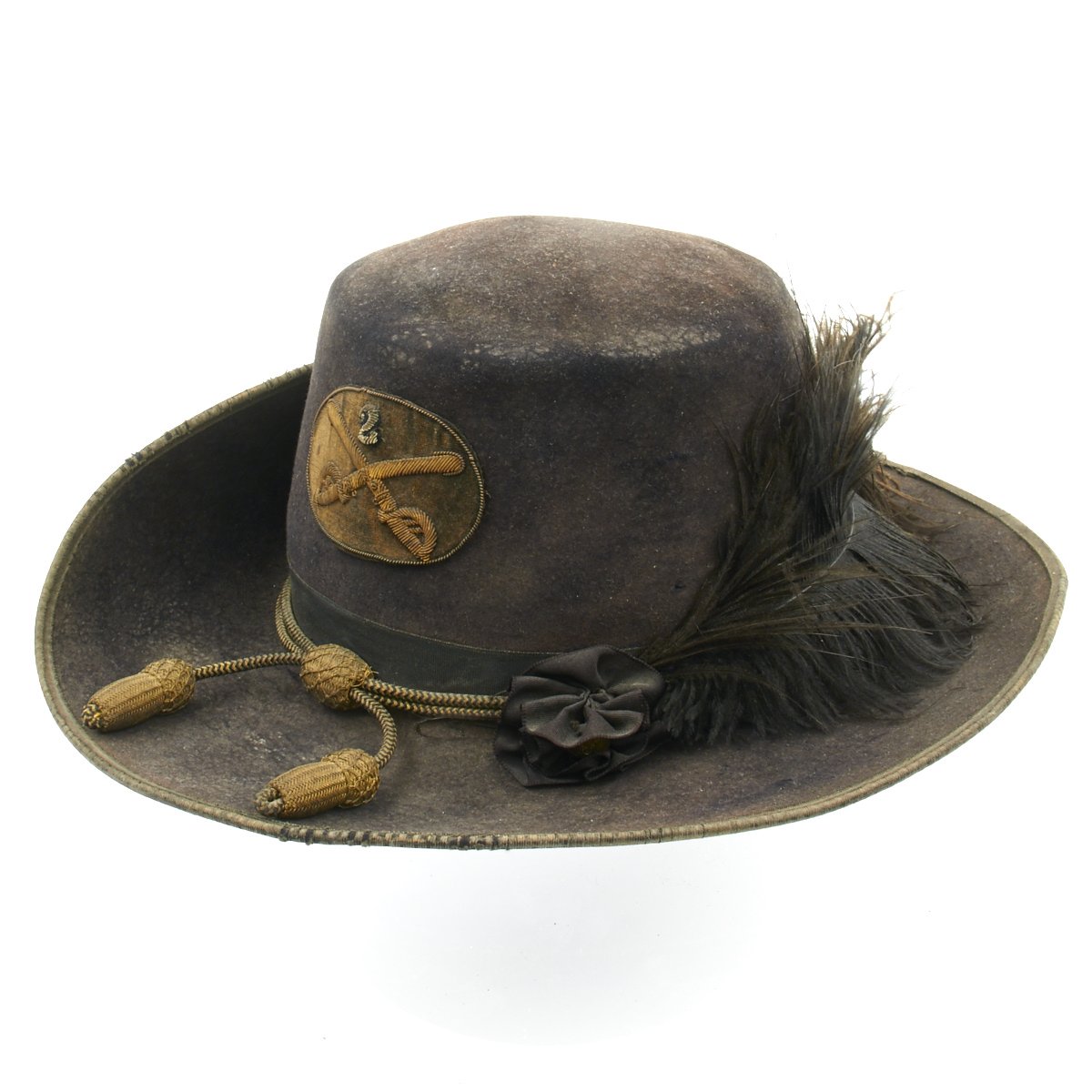 Original Us Civil War Union Officer Burnside Pattern Slouch Hat 2nd