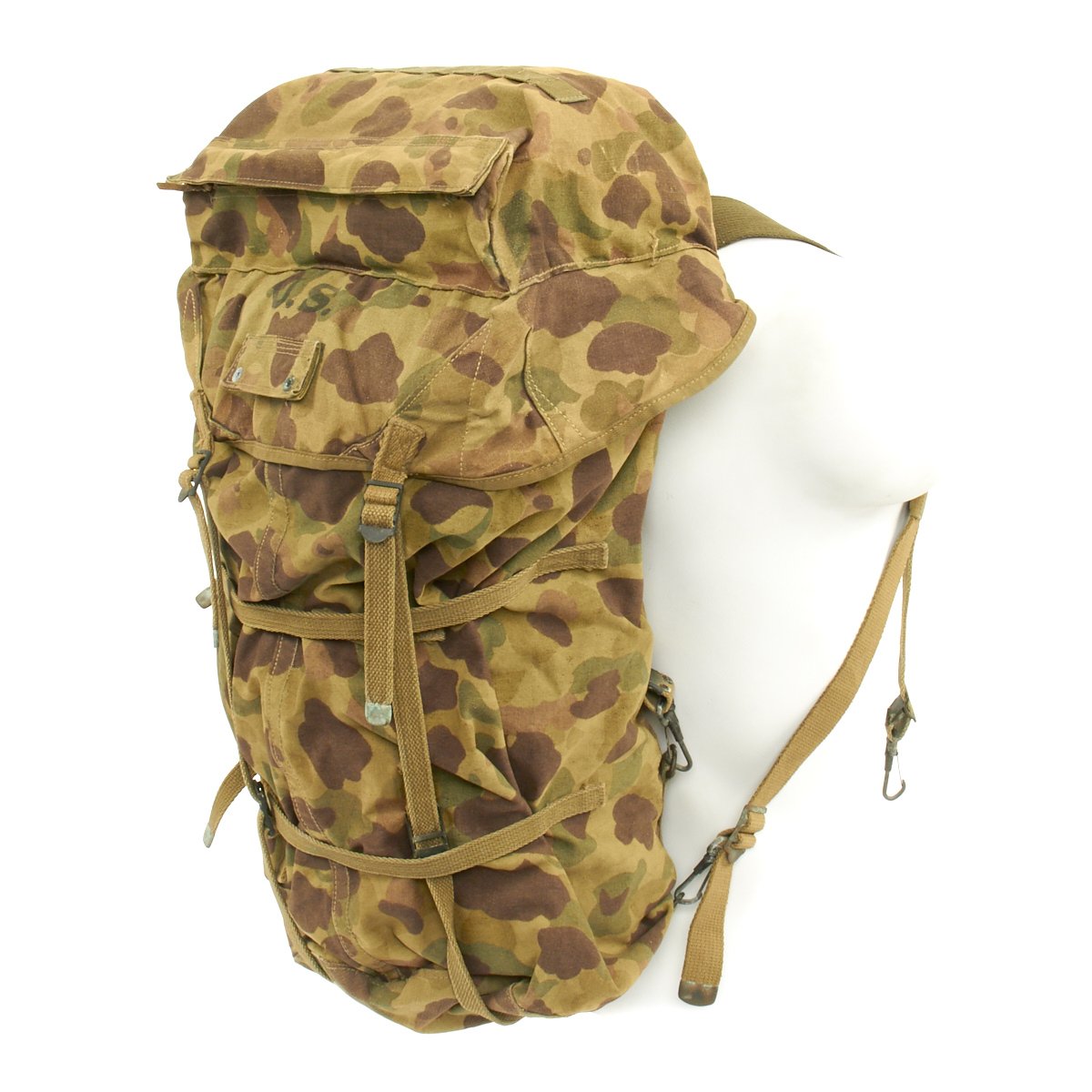 Original U.S. WWII M1943 Camouflage Jungle Pack - Hinson