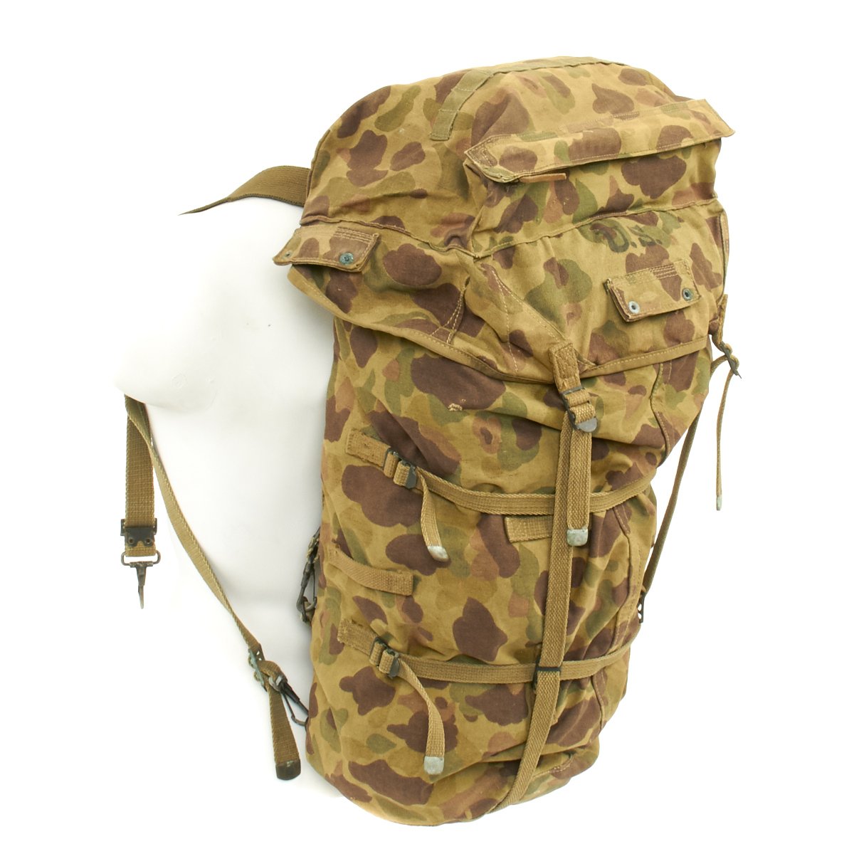 Original U.S. WWII M1943 Camouflage Jungle Pack - Hinson