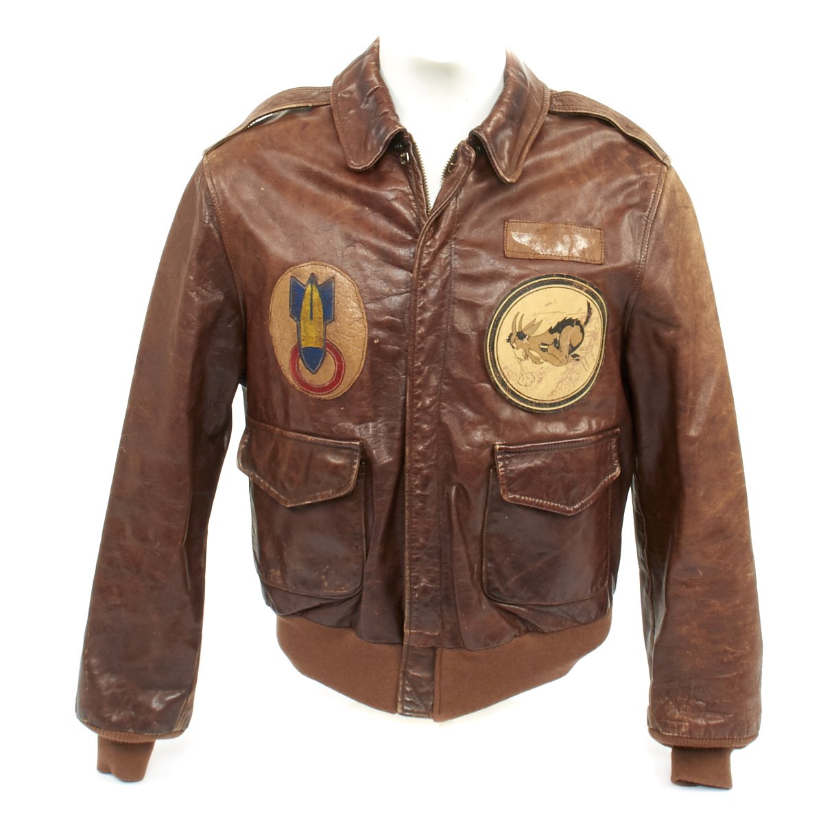 Original U.S. WWII B-25 Bomber Pilot Italy and CBI A-2 Flight Jacket 8 ...