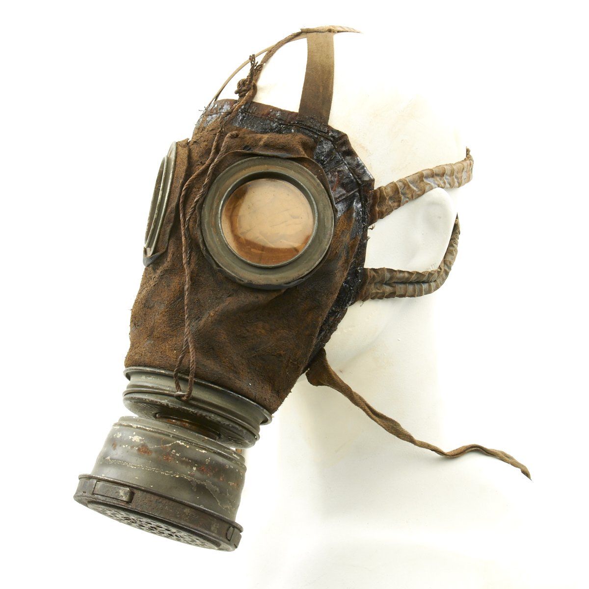 Original Imperial German WWI M1917 Ledermaske Gas Mask with Can - Date ...