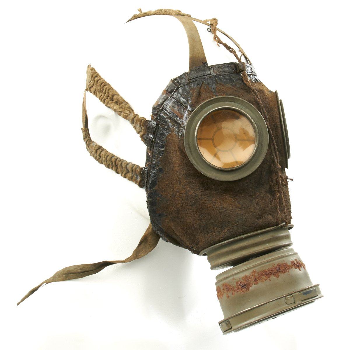 Original Imperial German WWI Named M1917 Ledermaske Gas Mask with Can ...