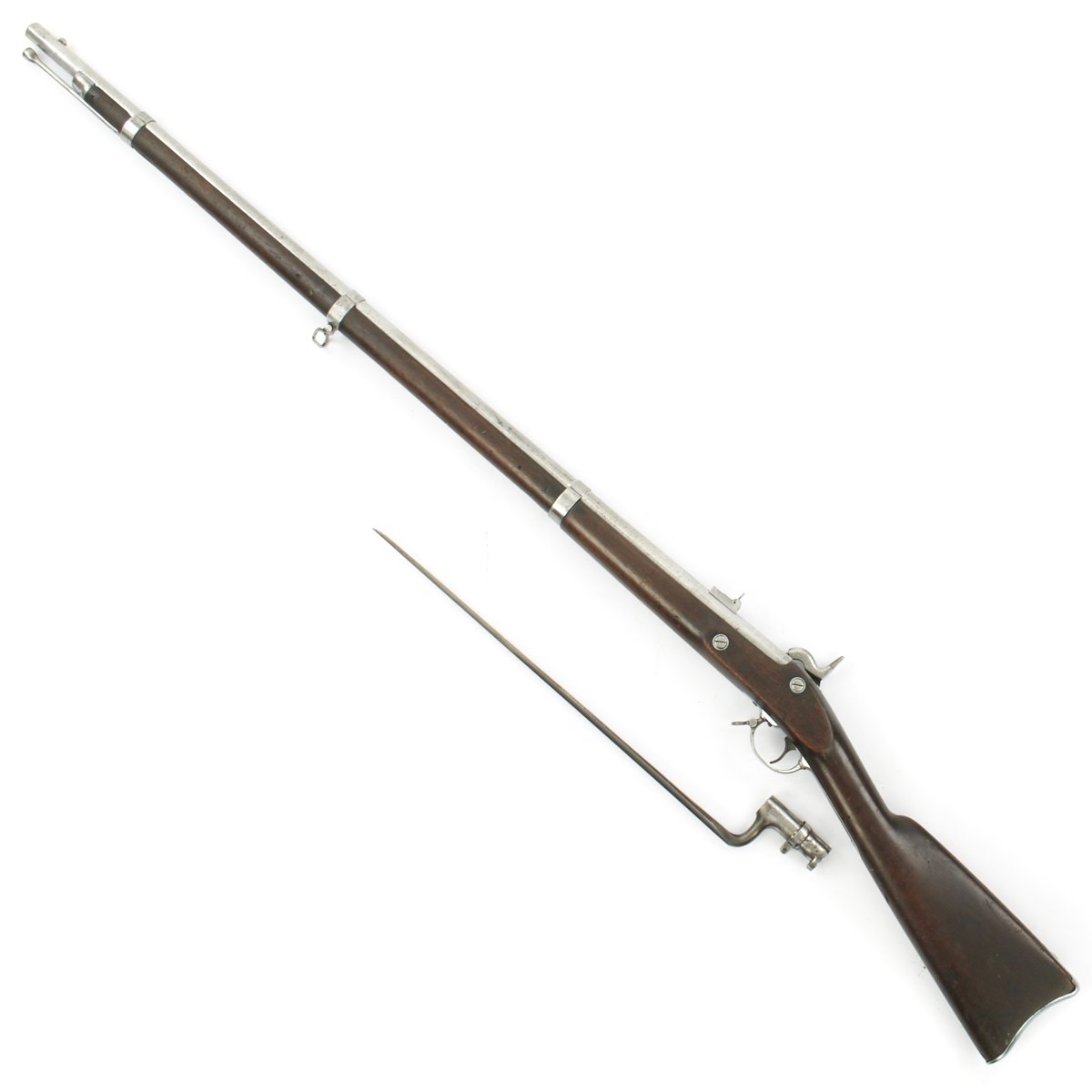 civil war rifle with bayonet drawing
