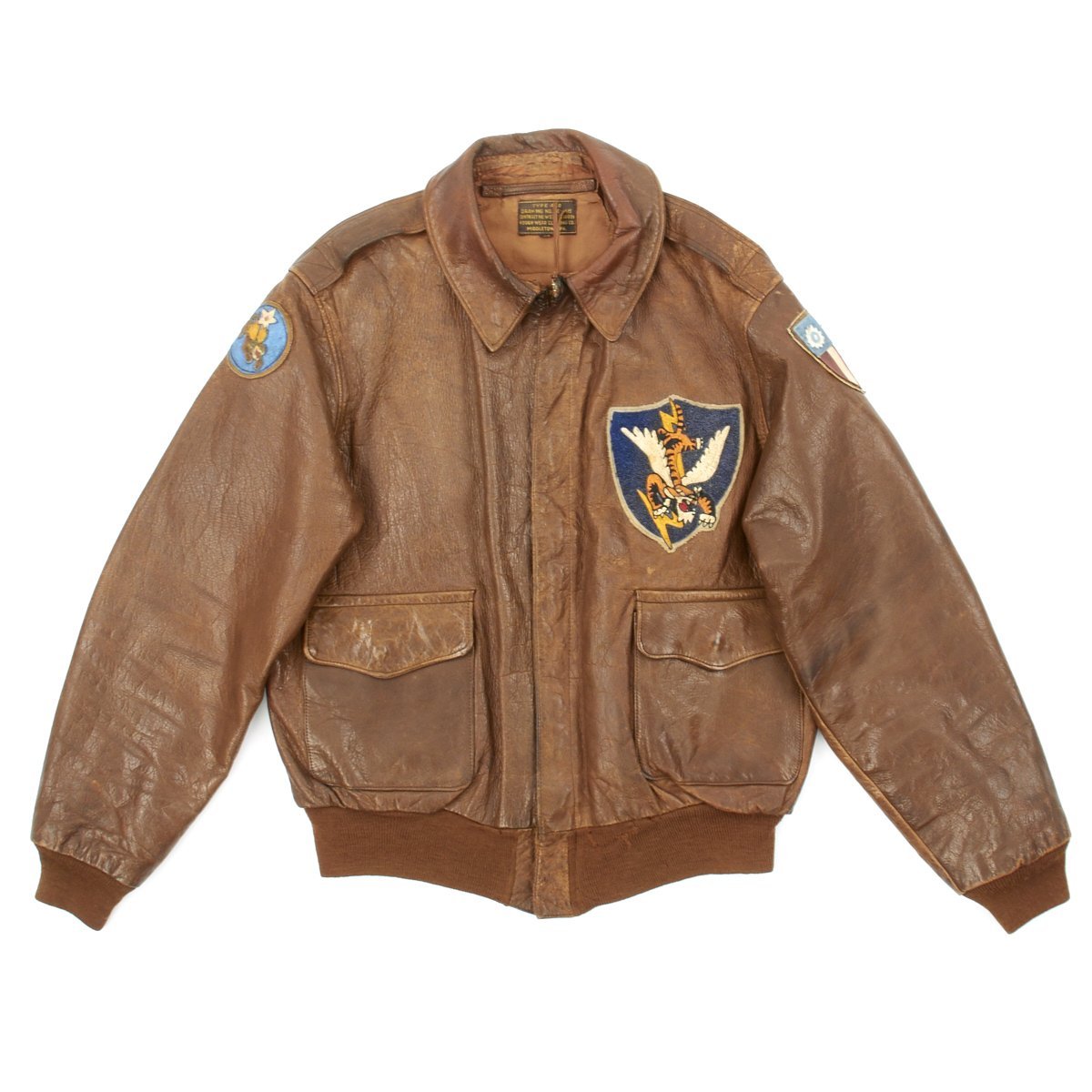 Original U.S. WWII 23rd Fighter Group Flying Tigers A-2 Jacket with Bl ...
