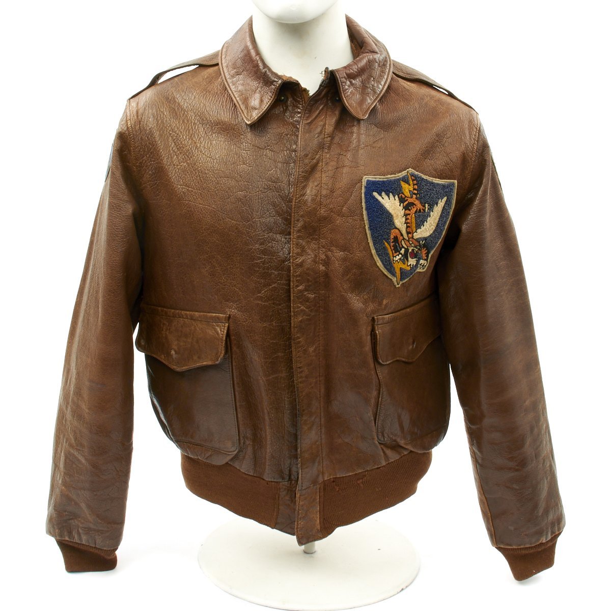 Original U.S. WWII 23rd Fighter Group Flying Tigers A-2 Jacket with Bl ...