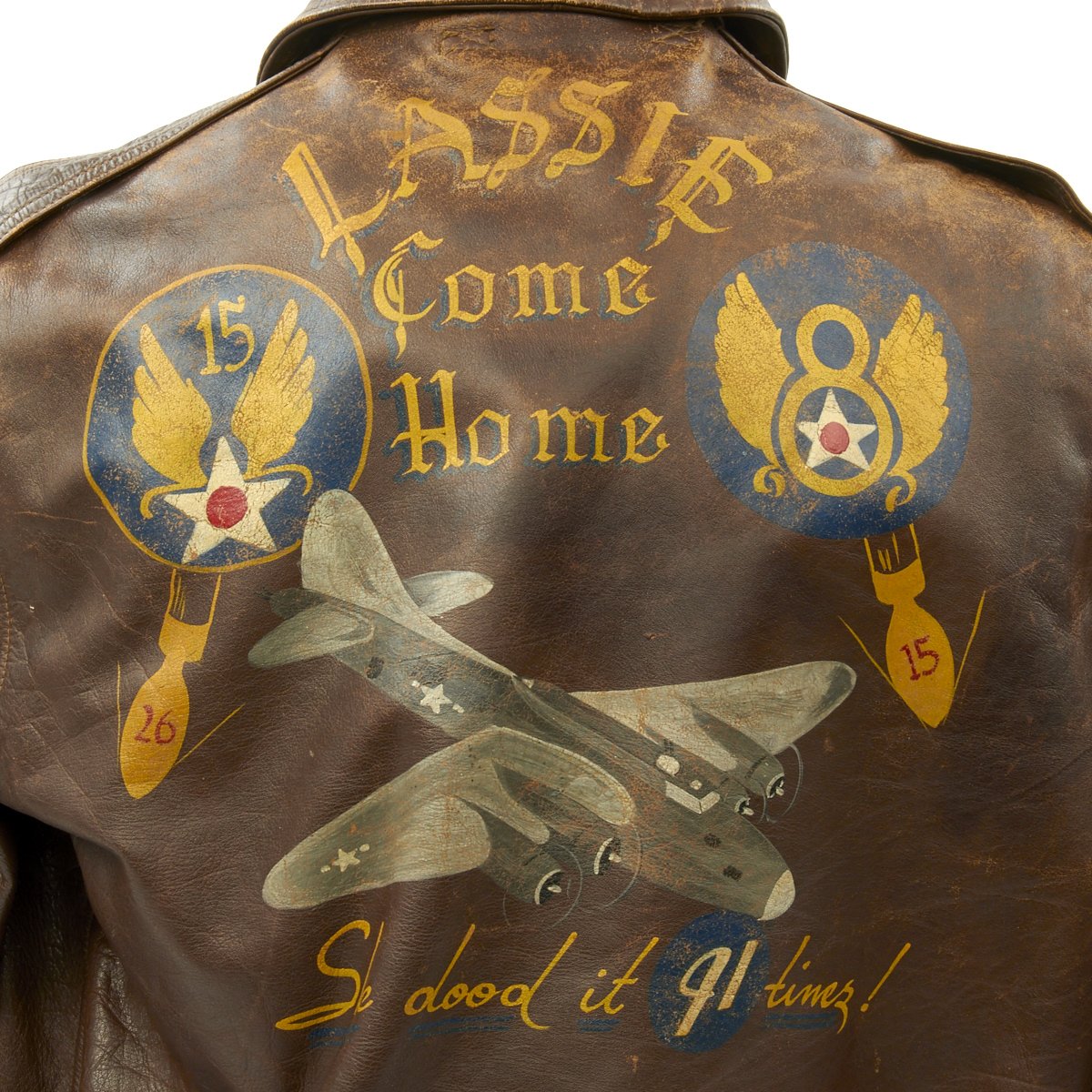 Original U.S. WWII B-17 Lassie Come Home 91st Bomb Group A-2 Flight ...