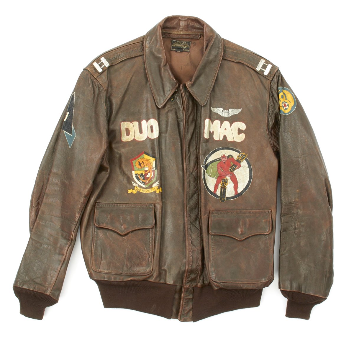 Original U.S. WWII B-17 Pilot 749th Bomb Squadron A-2 Flight Jacket ...