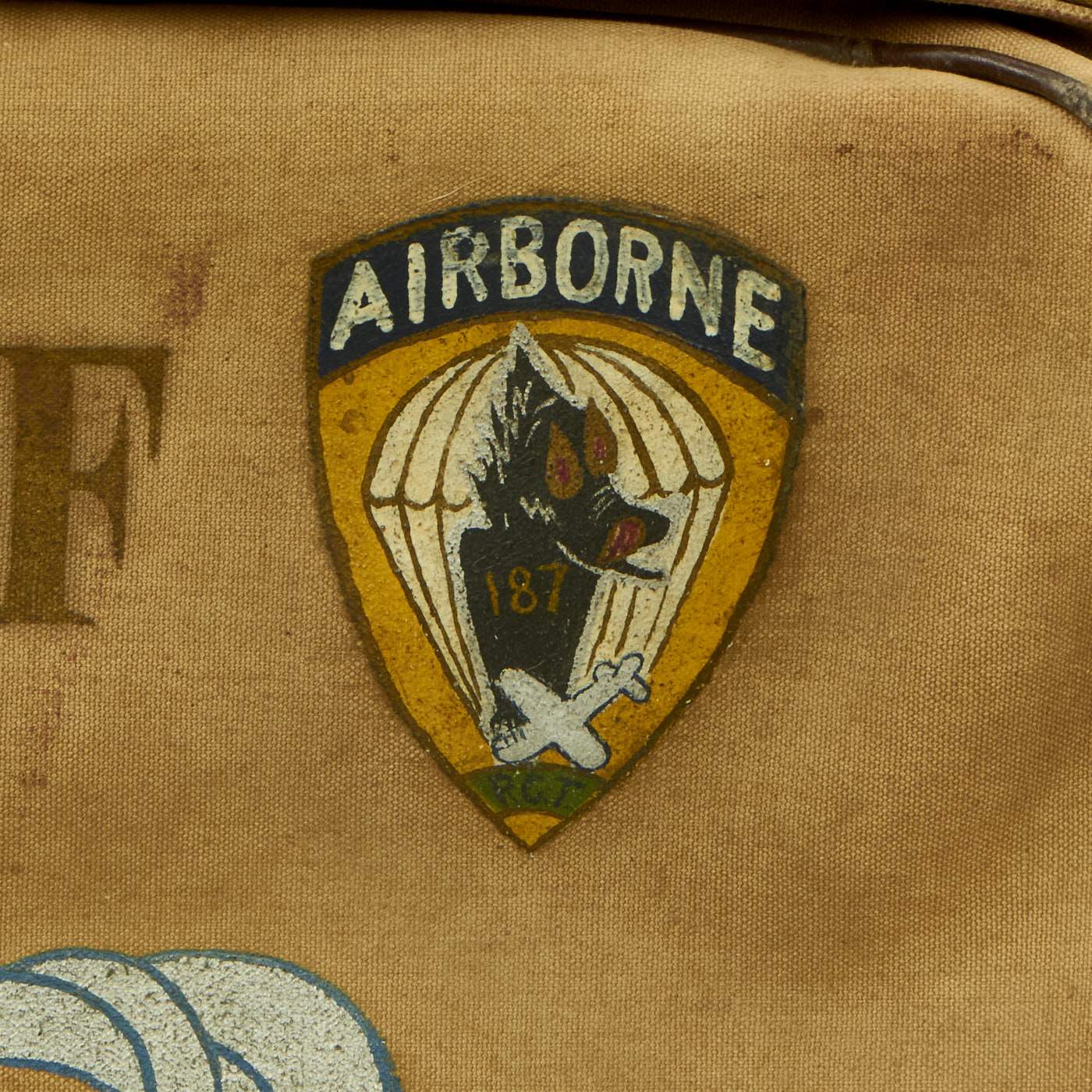 Original U.S. WWII 187th Glider Infantry Regiment (GIR) Named Ike Jack ...