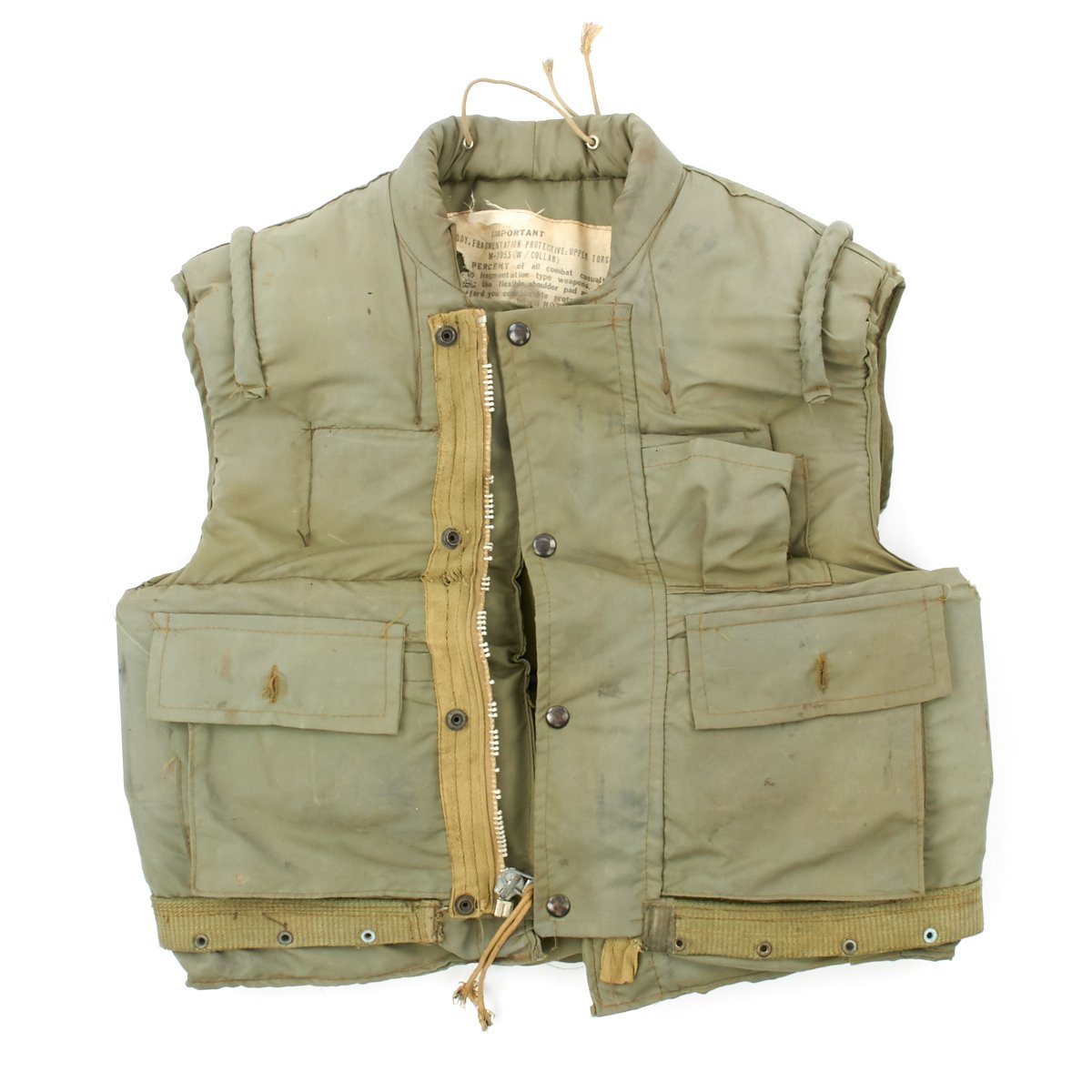 Original U.S. Vietnam War U.S.M.C. M-1955 Flak Body Armor Vest ...