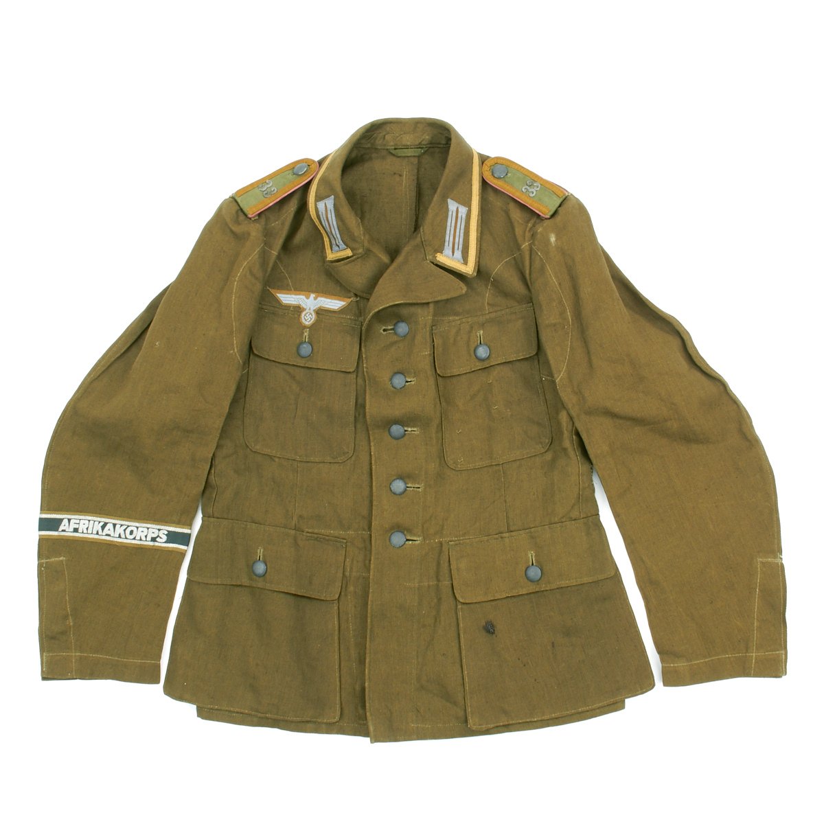 Original German WWII Afrika Korps NCO M43 Tropical Tunic ...