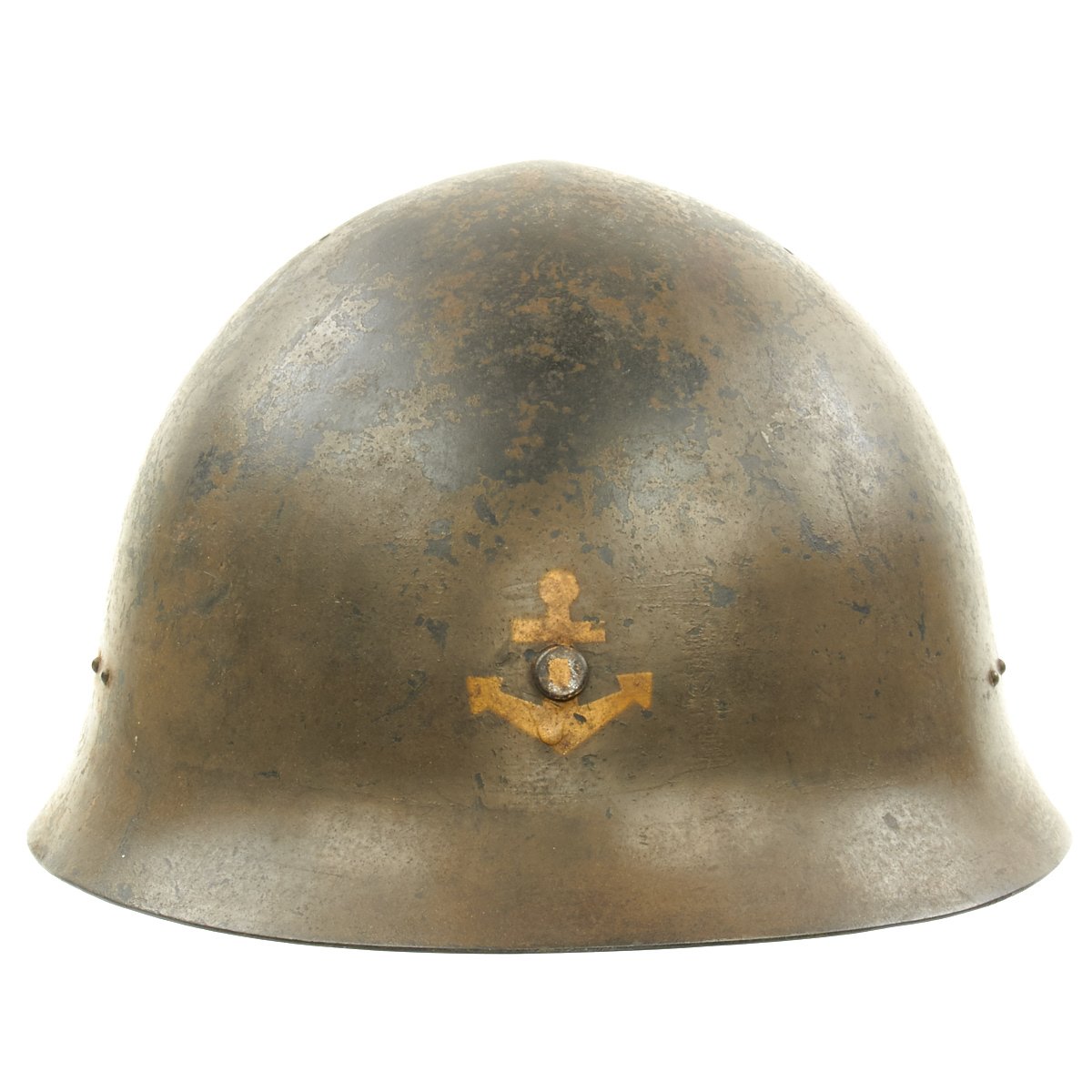 Original Wwii Japanese Special Naval Landing Forces Snlf Helmet With International Military Antiques