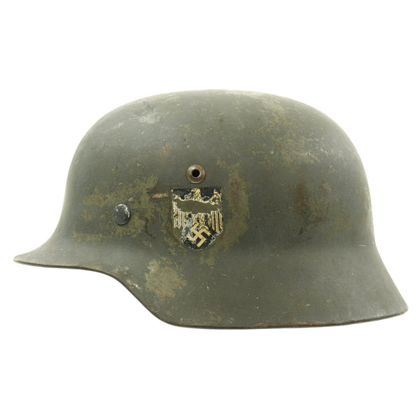 Original German WWII Army Heer M35 Double Decal Steel Helmet - ET64 ...