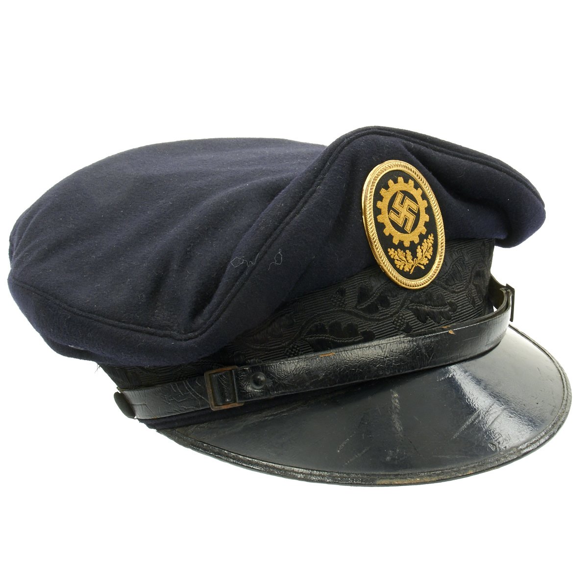 Original German WWII German DAF Labor Front Visor Cap with RZM Tag ...