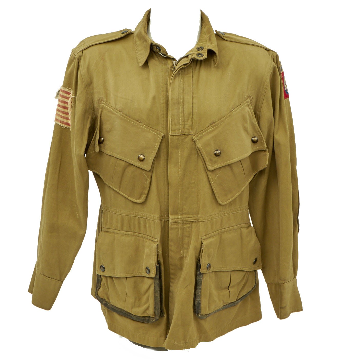 Original U.S. WWII 82nd Airborne M1942 Paratrooper Jacket with Invasio ...