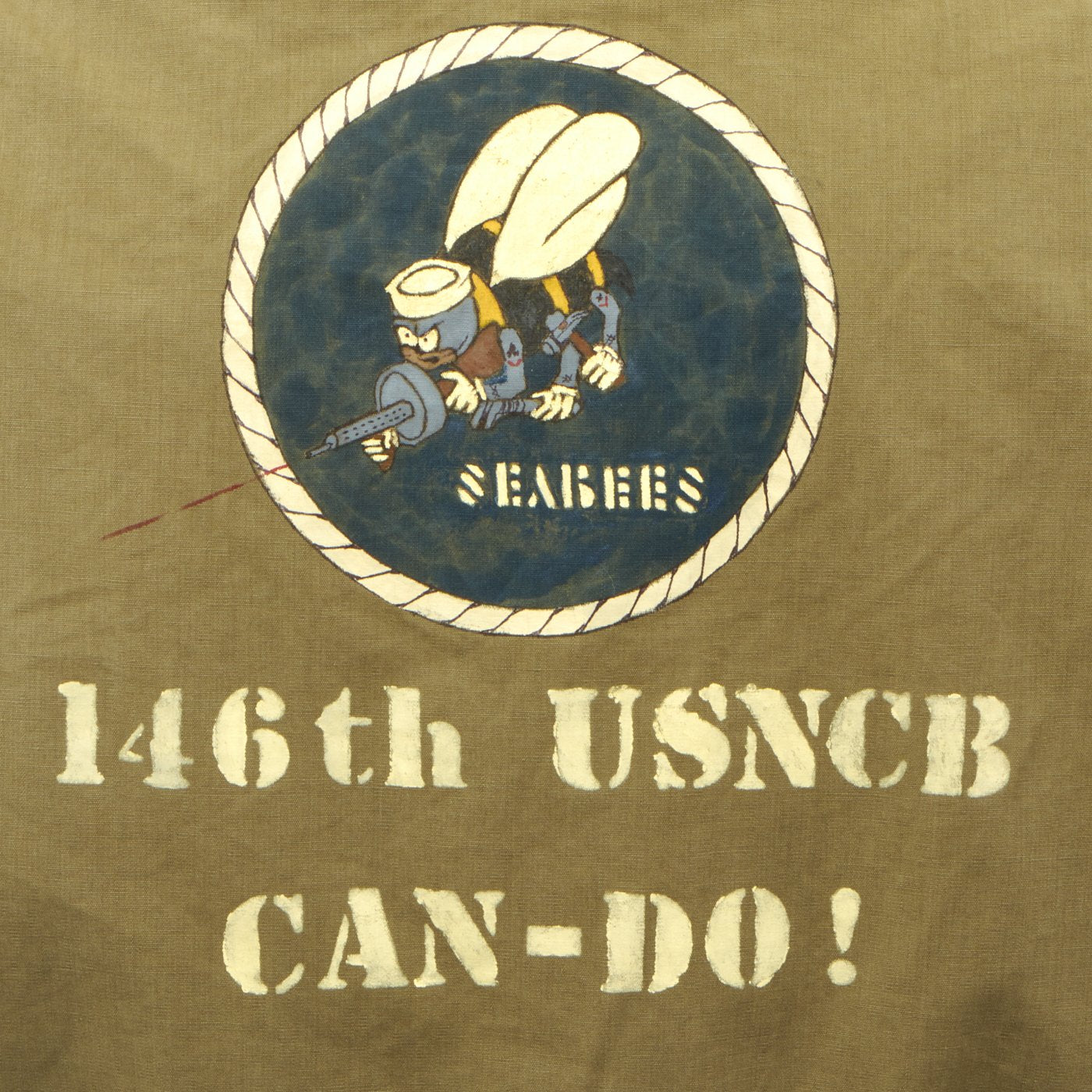 Original U.S. WWII Navy Amphibious Forces Hand Painted SEABEES Artwork ...
