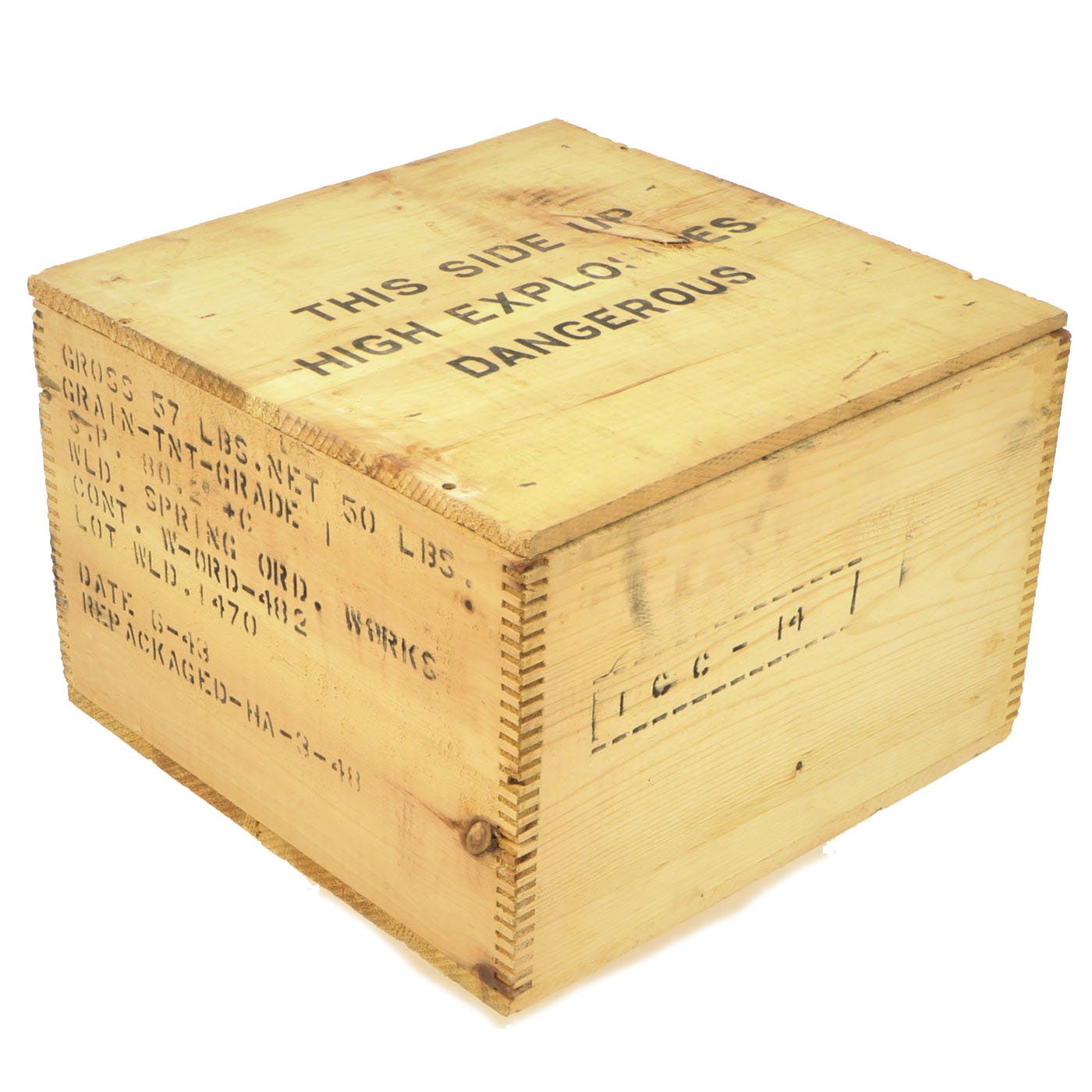 Original U.S. WWII 1943 Dated TNT Explosive Wood Crate – International ...