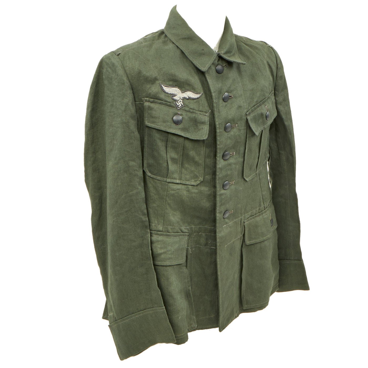 Original German WWII Luftwaffe HBT Reed Green M43 Tunic in Mint Condit ...