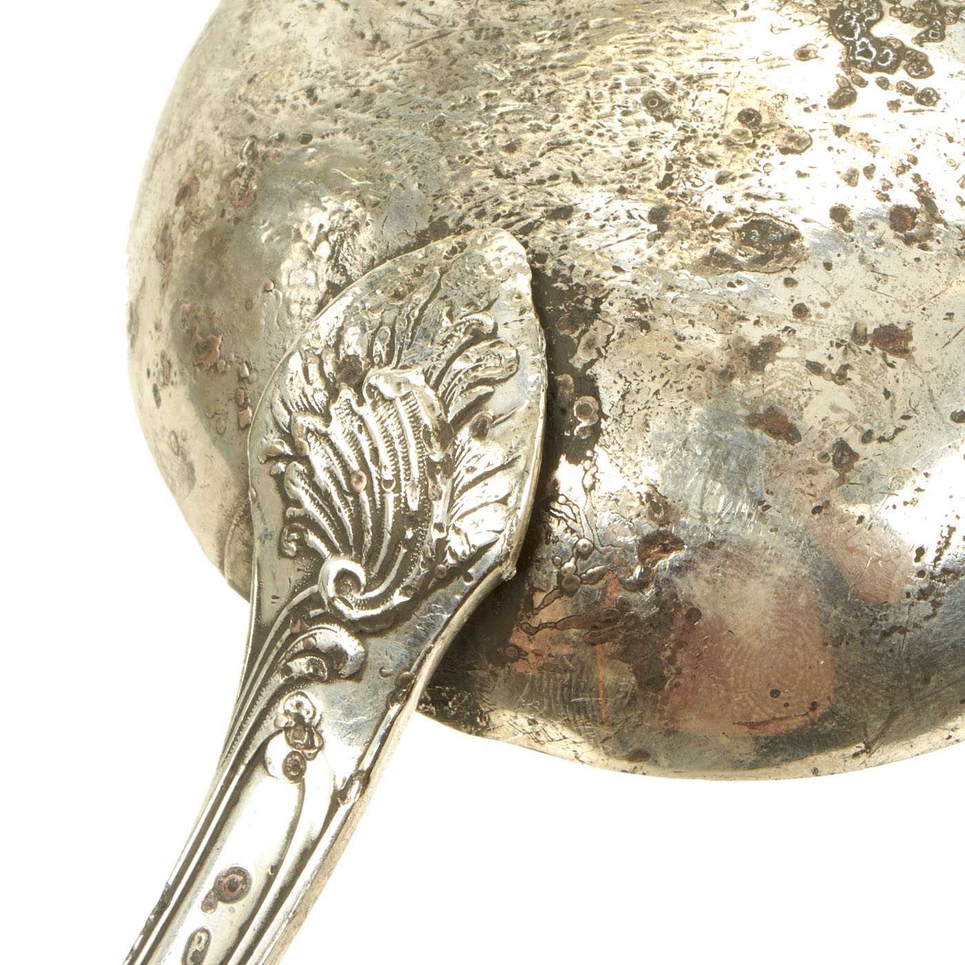 Original Iraq War Saddam Hussein Republican Palace Silver Soup Ladle International Military Antiques