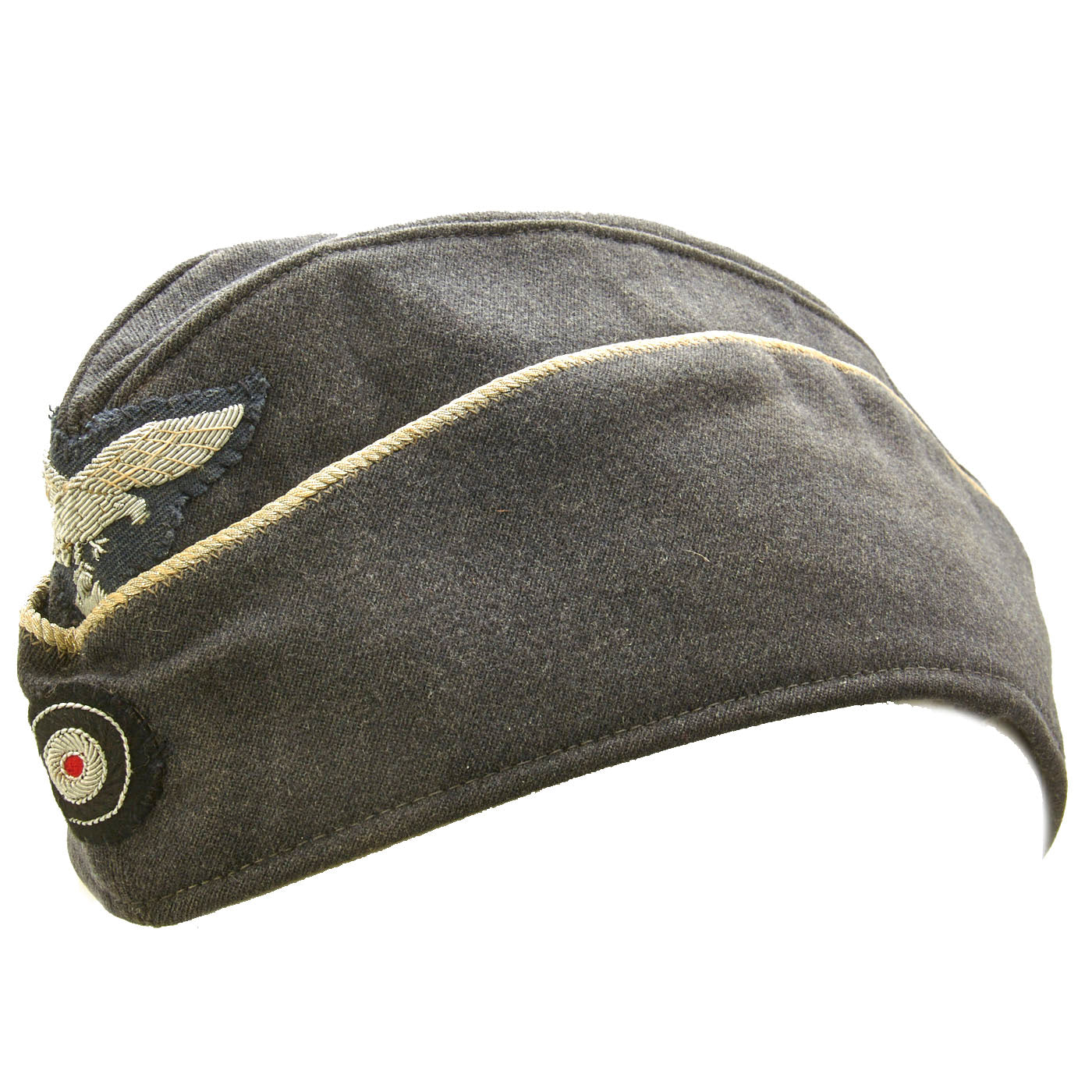 Original German WWII Luftwaffe Officer M38 Overseas Wool Cap - Schiffc ...