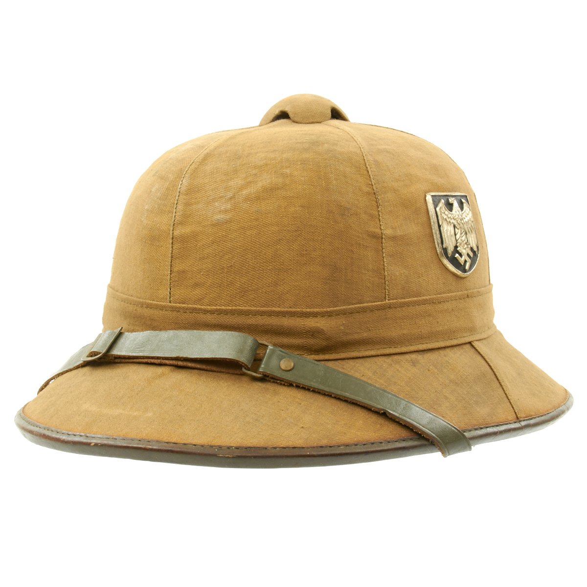 Original German WWII First Model DAK Afrikakorps Sun Helmet with Army ...