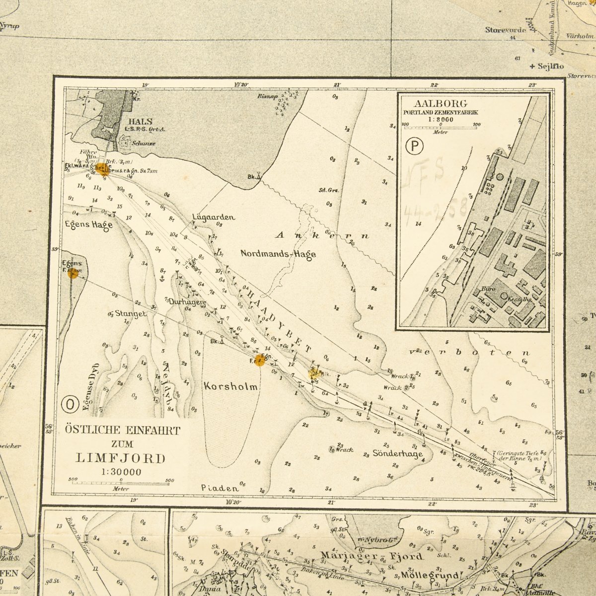 Original German WWII 1942 Kriegsmarine U-Boat Map of North Sea and ...