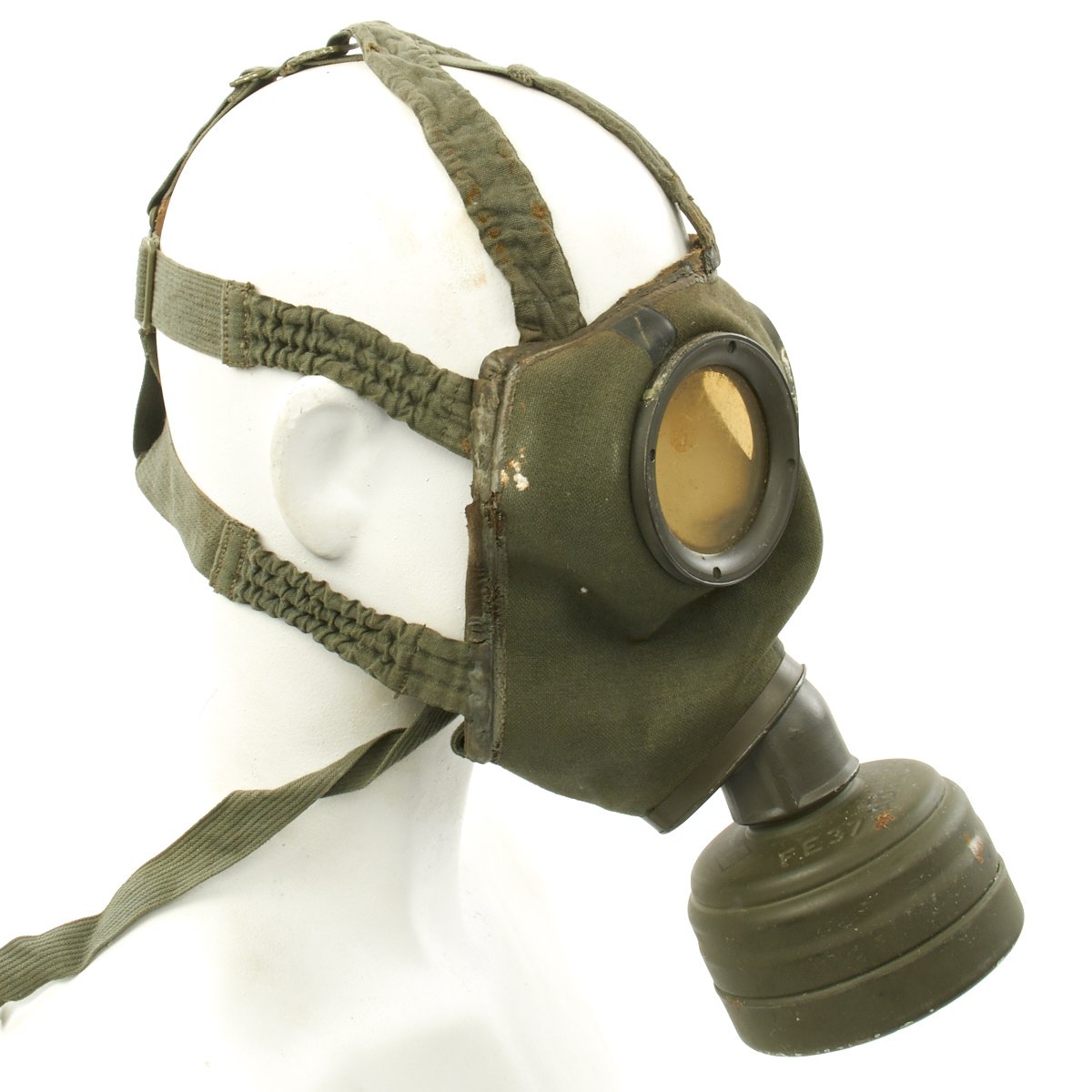 Original German WWII Named M30 1st Model Gas Mask with Filter and Can ...