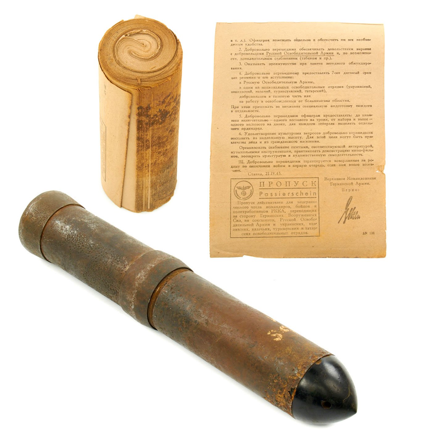 Original German Wwii 7 3cm Propagandawerfer 41 Rocket With