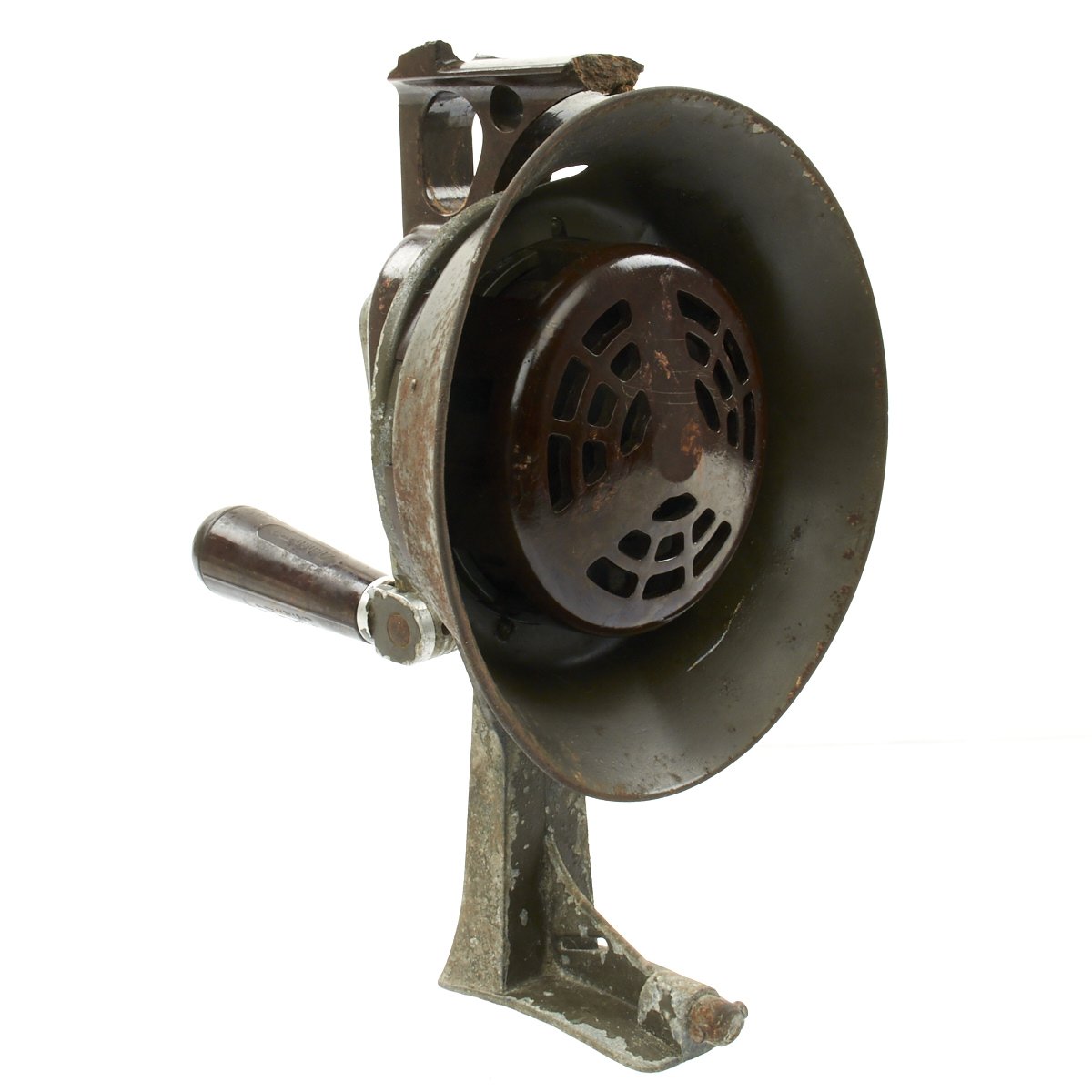 Original German WWII Bakelite Hand-Crank Air Raid Siren by Mende - Han ...