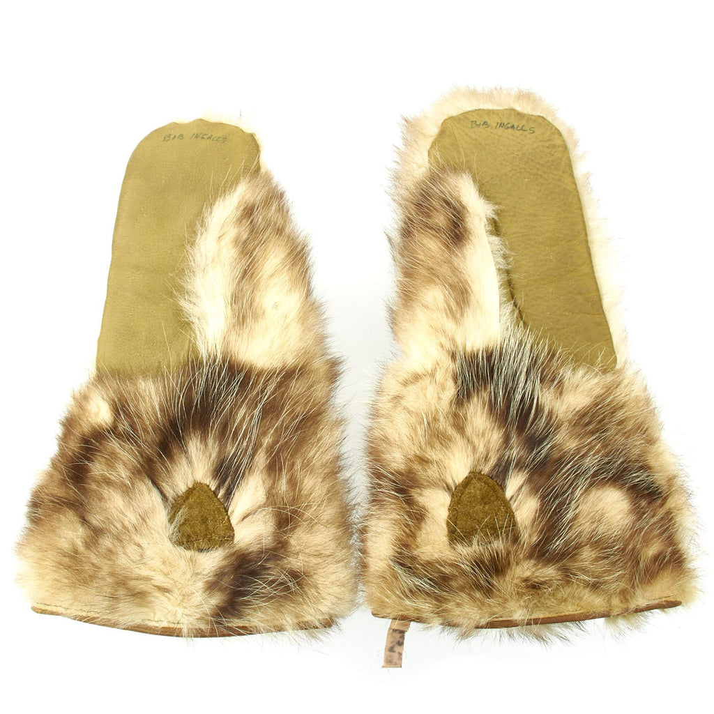 wolf fur mittens