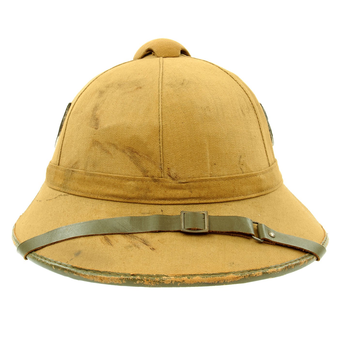 Original German WWII First Model DAK Afrikakorps Sun Helmet with Badge ...