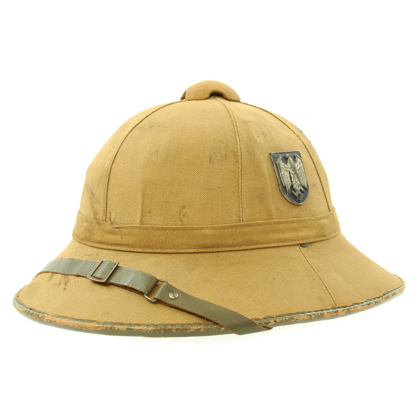 Original German WWII First Model DAK Afrikakorps Sun Helmet with Badge ...